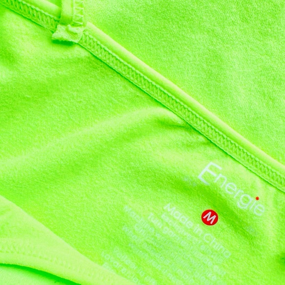 Energie neon green spaghetti strap tank top. Size Medium. NWOT. - Picture 3 of 8